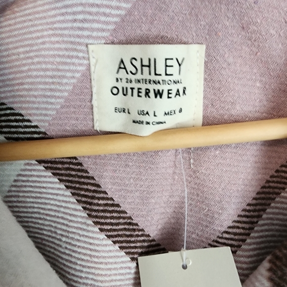 NEW Buckle Ashley by 26 International Mauve Plaid Shacket Jacket - Picture 13 of 14